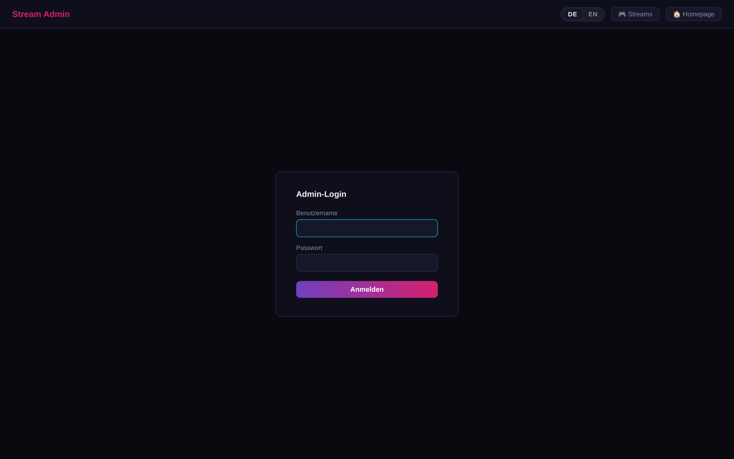 Stream Template Vorschau